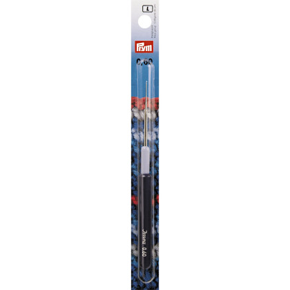 GARNHÄKELNADEL IMRA Stahl mit Umstecker & Kunststoffgriff Stärke: 0,6mm