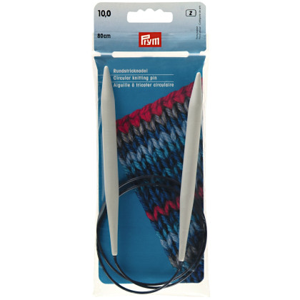 RUNDSTRICKNADEL Kunststoff Maß: 10mm/80cm