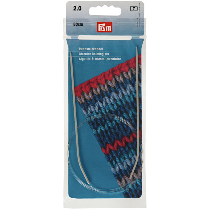 RUNDSTRICKNADEL Aluminium Maß: 2mm/80cm