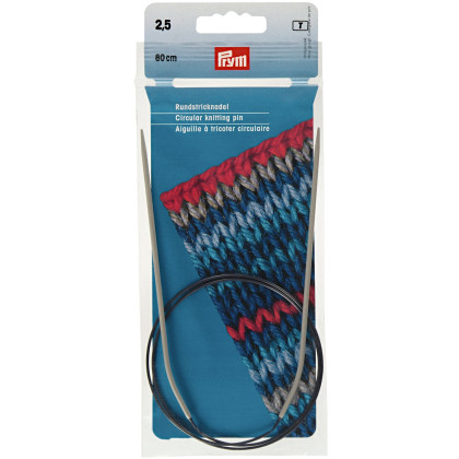 RUNDSTRICKNADEL Aluminium Maß: 2,5mm/80cm