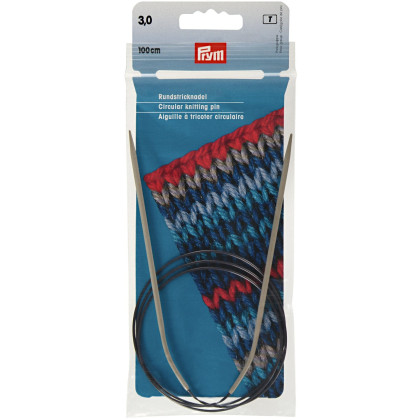RUNDSTRICKNADEL Aluminium Maß: 3mm/100cm