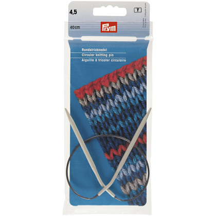 RUNDSTRICKNADEL Aluminium Maß: 4,5mm/40cm