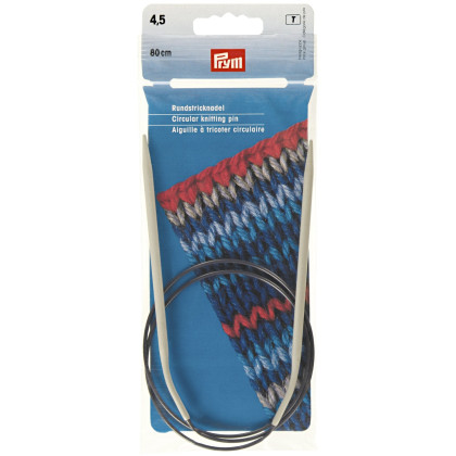 RUNDSTRICKNADEL Aluminium Maß: 4,5mm/80cm