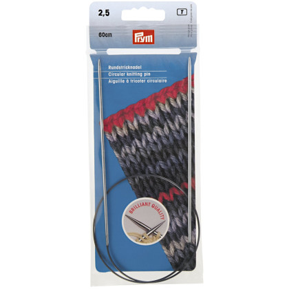 RUNDSTRICKNADEL Messing Maß: 2,5mm/60cm
