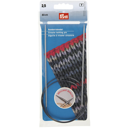 RUNDSTRICKNADEL Messing Maß: 2,5mm/80cm