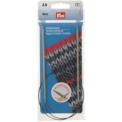 RUNDSTRICKNADEL Messing Maß: 3,5mm/60cm