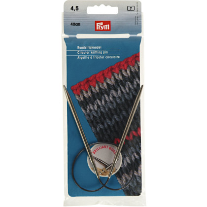RUNDSTRICKNADEL Messing Maß: 4,5mm/40cm