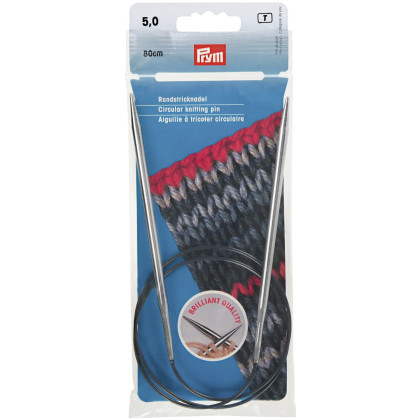 RUNDSTRICKNADEL Messing Maß: 5mm/80cm