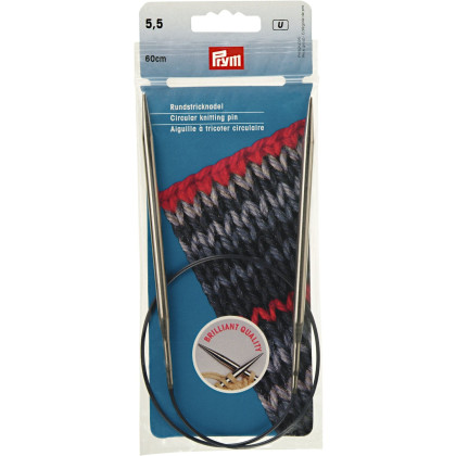 RUNDSTRICKNADEL Messing Maß: 5,5mm/60cm