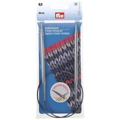 RUNDSTRICKNADEL Messing Maß: 6mm/60cm