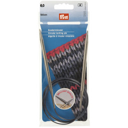 RUNDSTRICKNADEL Messing Maß: 6mm/100cm