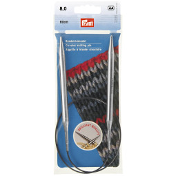 RUNDSTRICKNADEL Messing Maß: 8mm/60cm