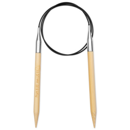 RUNDSTRICKNADEL Bambus Maß: 8mm/80cm