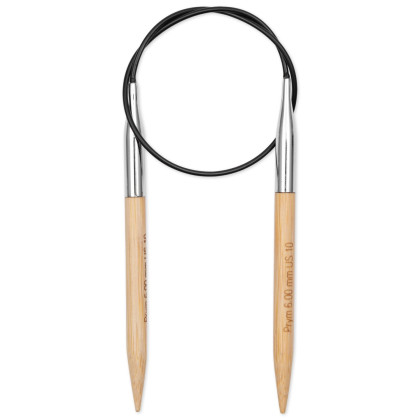 RUNDSTRICKNADEL Bambus Maß: 6mm/40cm