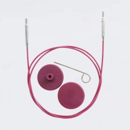 Seil für Nadelspitzen Edelstahl lila/silber Länge: 120cm
