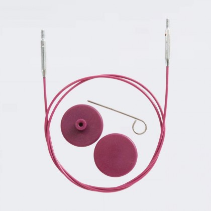 Seil für Nadelspitzen Edelstahl lila/silber Länge: 50cm