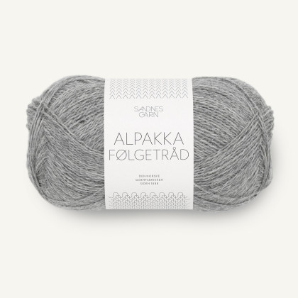 ALPAKKA FØLGETRÅD - GRÅMELERT (1042)