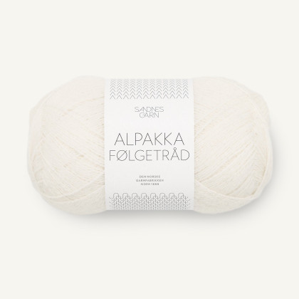 ALPAKKA FØLGETRÅD - HVIT (1002)