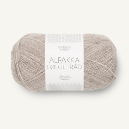 ALPAKKA FØLGETRÅD - LYS BEIGEMELERT (2650)
