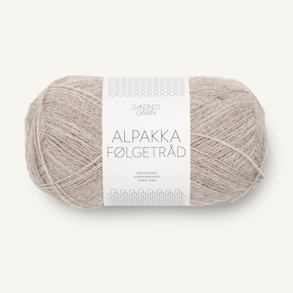 ALPAKKA FØLGETRÅD - LYS BEIGEMELERT (2650)