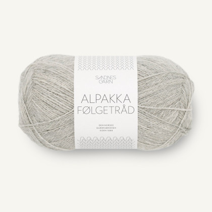 ALPAKKA FØLGETRÅD - LYS GRÅMELERT (1032)