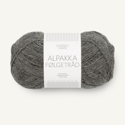ALPAKKA FØLGETRÅD - MØRK GRÅMELERT (1053)