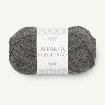 ALPAKKA FØLGETRÅD - MØRK GRÅMELERT (1053)