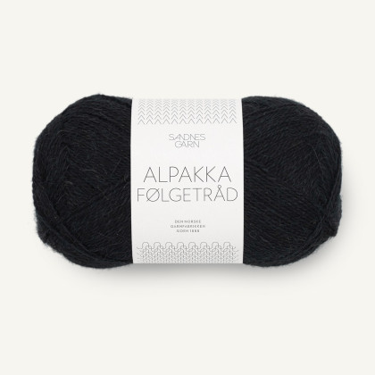 ALPAKKA FØLGETRÅD - SVART (1099)