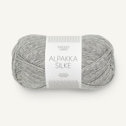 ALPAKKA SILKE - GRÅMELERT (1042)