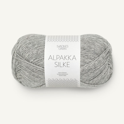 ALPAKKA SILKE - GRÅMELERT (1042)