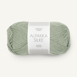 ALPAKKA SILKE - STØVET LYS GRØNN (8521)