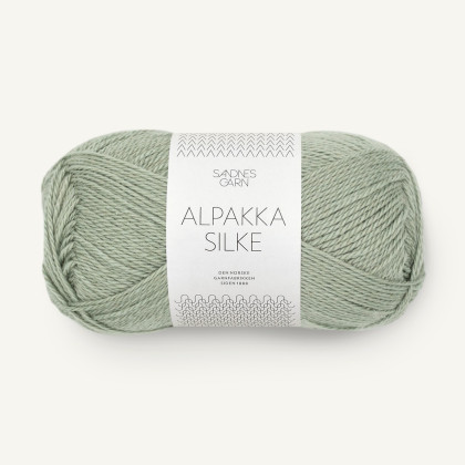 ALPAKKA SILKE - STØVET LYS GRØNN (8521)