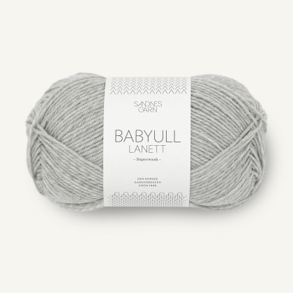 BABYULL LANETT - LYS GRÅMELERT (1022)