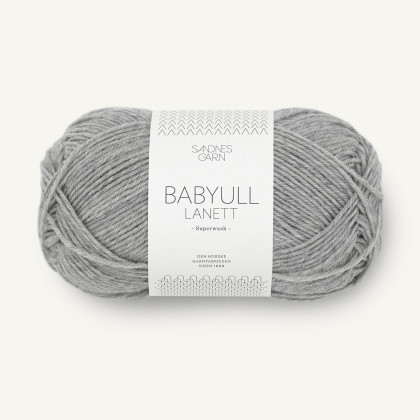 BABYULL LANETT - LYS GRÅMELERT (1032)