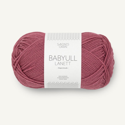 BABYULL LANETT - MØRK GAMMELROSA (4244)