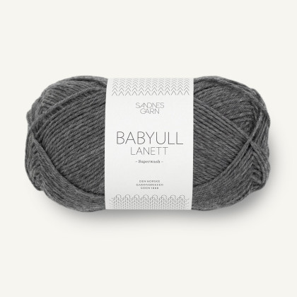 BABYULL LANETT - MØRK GRÅMELERT (1053)