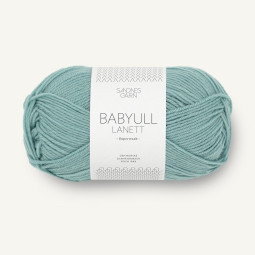 BABYULL LANETT - STØVET AQUA (6841)