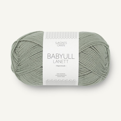 BABYULL LANETT - STØVET LYS GRØNN (8521)