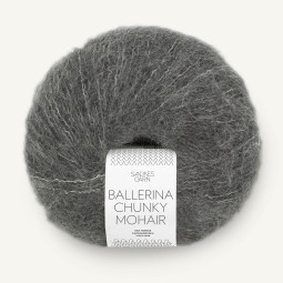 BALLERINA CHUNKY MOHAIR - DARK GREY MOTTLED (1053)