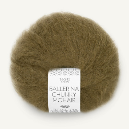 BALLERINA CHUNKY MOHAIR - DARK OLIVE (9873)