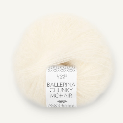 BALLERINA CHUNKY MOHAIR - HVIT (1012)