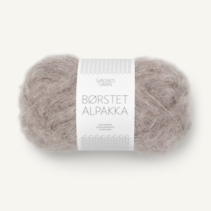 BØRSTET ALPAKKA - BEIGEMELERT (2650)