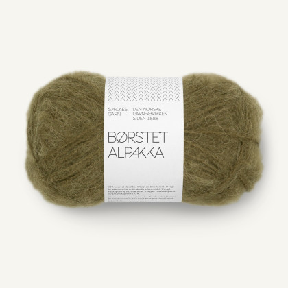 BØRSTET ALPAKKA - DARK OLIVE (9873)