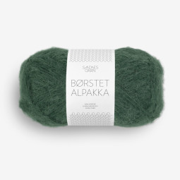 BØRSTET ALPAKKA - DYP SKOGGRØNN (8581)