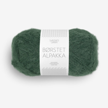 BØRSTET ALPAKKA - DYP SKOGGRØNN (8581)