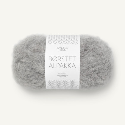 BØRSTET ALPAKKA - GRÅMELERT (1042)