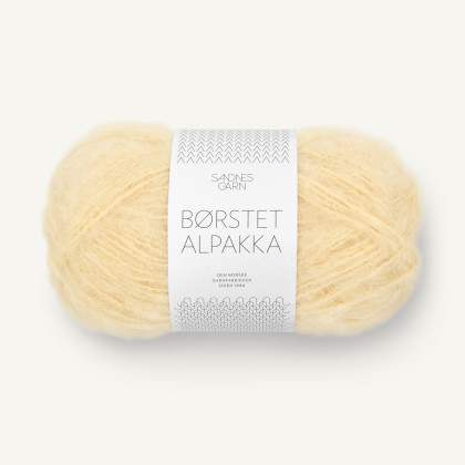 BØRSTET ALPAKKA - LYS GUL (2112)