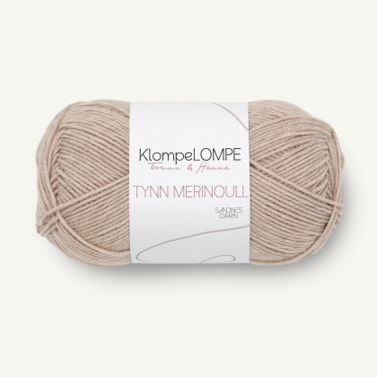 KlompeLOMPE TYNN MERINOULL - BEIGEMELERT (2650)