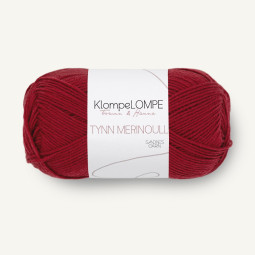 KlompeLOMPE TYNN MERINOULL - DYP JULERØD (4236)
