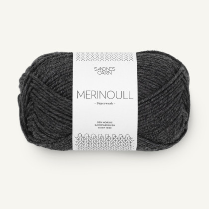 MERINOULL - MØRK GRÅMELERT (1055)
